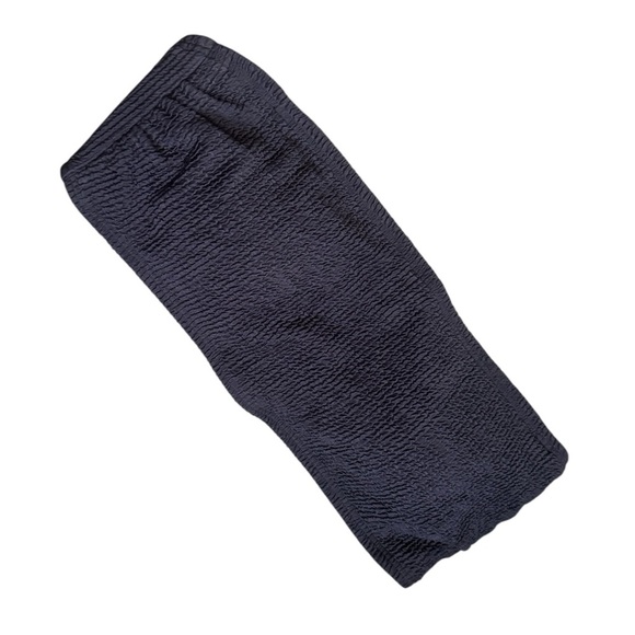 MICHAEL MICHAEL KORS Navy Blue RuchedTop Bandeau Padded Bikini Top Size Medium - Picture 10 of 15